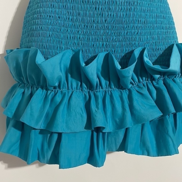 Do+be DO + Be Women’s Bright Blue Ruffle Mini Skirt! - Picture 5 of 7